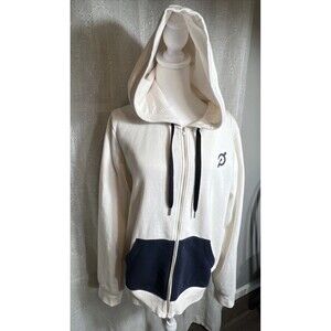 Peloton Full Zip Up Hoodie Jacket “Together We Go Far” Cozy Warm Size XL White